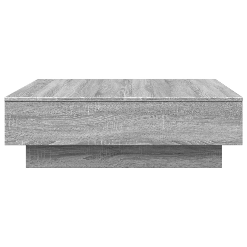 Mesa de centro madera de ingeniería gris Sonoma 90x90x28
