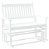 Banco deslizante madera maciza de álamo blanco 118x70x104,5