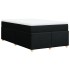 Cama box spring con colchón tela negro 120x190