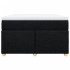 Cama box spring con colchón tela negro 120x190