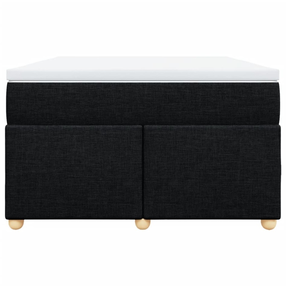 Cama box spring con colchón tela negro 120x190