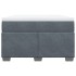 Cama box spring con colchón terciopelo gris oscuro 120x190