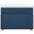 Cama box spring con colchón tela azul 80x200