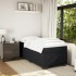 Cama box spring con colchón terciopelo negro 80x200