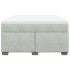 Cama box spring con colchón terciopelo gris claro 160x200