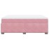 Cama box spring con colchón terciopelo rosa 160x200
