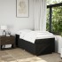 Cama box spring con colchón tela negro 90x190