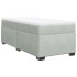 Cama box spring con colchón terciopelo gris claro 90x190