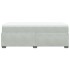 Cama box spring con colchón terciopelo gris claro 90x190