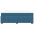 Cama box spring con colchón terciopelo azul oscuro 140x190