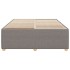 Cama sin colchón tela gris taupe 140x190