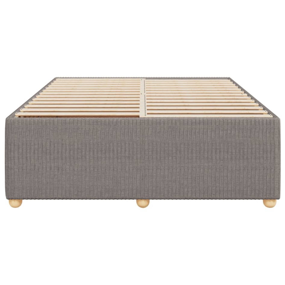 Cama sin colchón tela gris taupe 140x190
