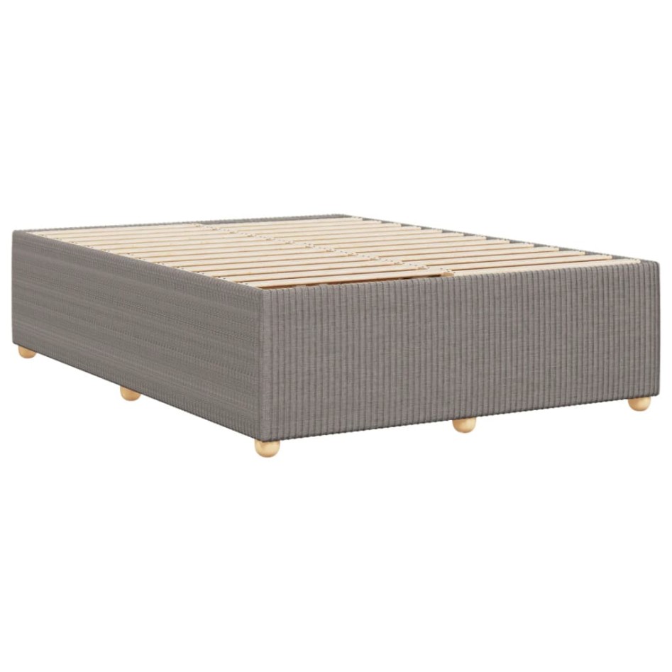 Cama sin colchón tela gris taupe 140x190