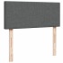 Cama box spring con colchón tela gris oscuro 120x200