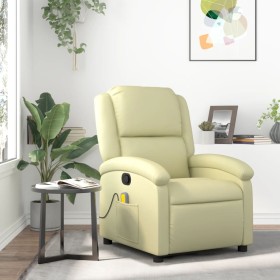 Sillón reclinable de masaje cuero auténtico
