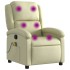 Sillón reclinable de masaje cuero auténtico