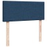 Cama box spring con colchón tela azul 120x200
