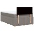 Cama box spring con colchón tela gris taupe 120x200