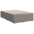 Cama box spring con colchón tela gris taupe 120x200