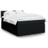 Cama box spring con colchón tela negro 140x200