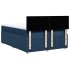 Cama box spring con colchón tela azul 160x200