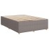 Cama box spring con colchón tela gris taupe 160x200