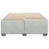 Estructura de cama sin colchón terciopelo gris claro 160x200