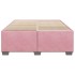 Estructura de cama sin colchón terciopelo rosa 160x200