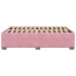 Estructura de cama sin colchón terciopelo rosa 160x200