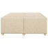 Estructura de cama sin colchón tela crema 120x200
