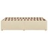 Estructura de cama sin colchón tela crema 120x200