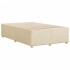 Estructura de cama sin colchón tela crema 120x200