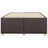 Estructura de cama sin colchón tela marrón oscuro 120x200