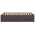 Estructura de cama sin colchón tela marrón oscuro 120x200