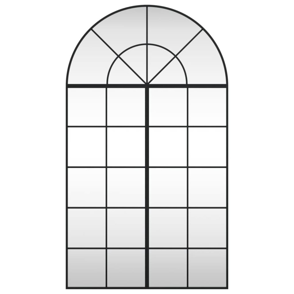 Espejo de pared arco de hierro negro 80x140