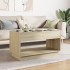 Mesa de centro con Infinity LED roble Sonoma 90x50x50