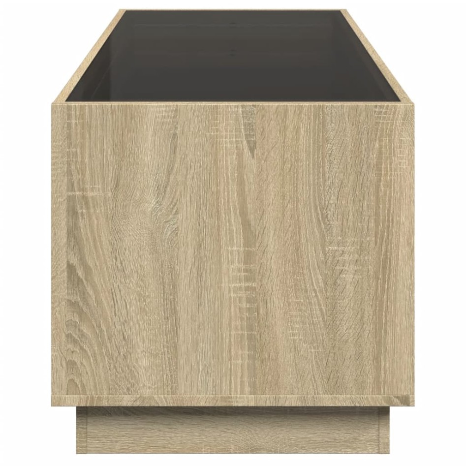 Mesa de centro con Infinity LED roble Sonoma 90x50x50