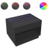 Mesa de centro con Infinity LED negro 70x50x50