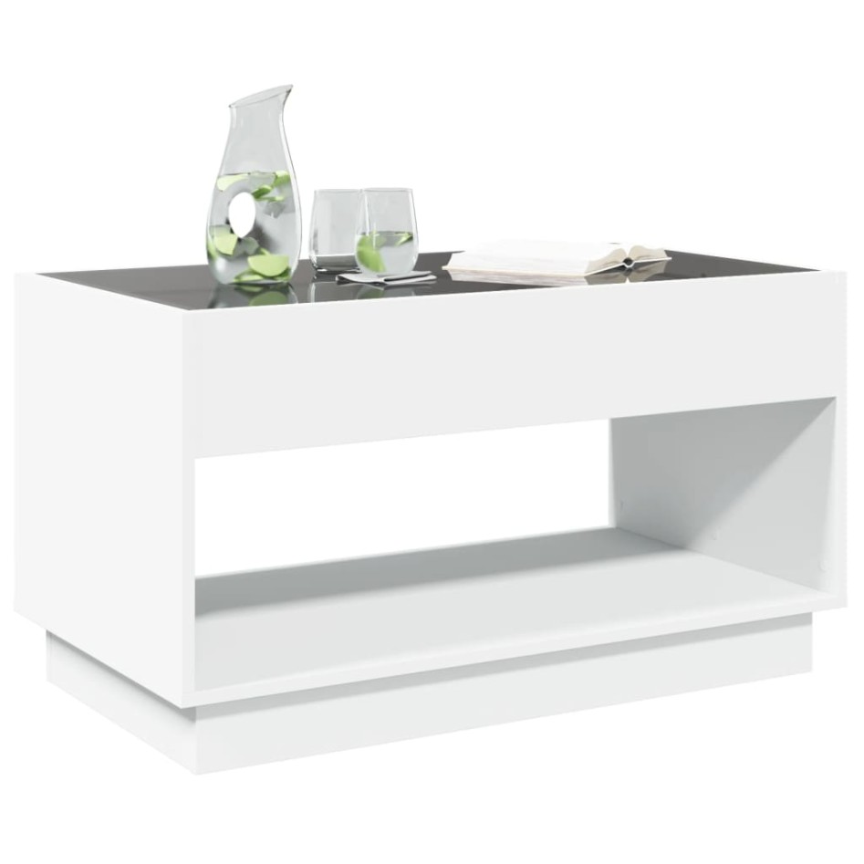 Mesa de centro con Infinity LED blanco 90x50x50