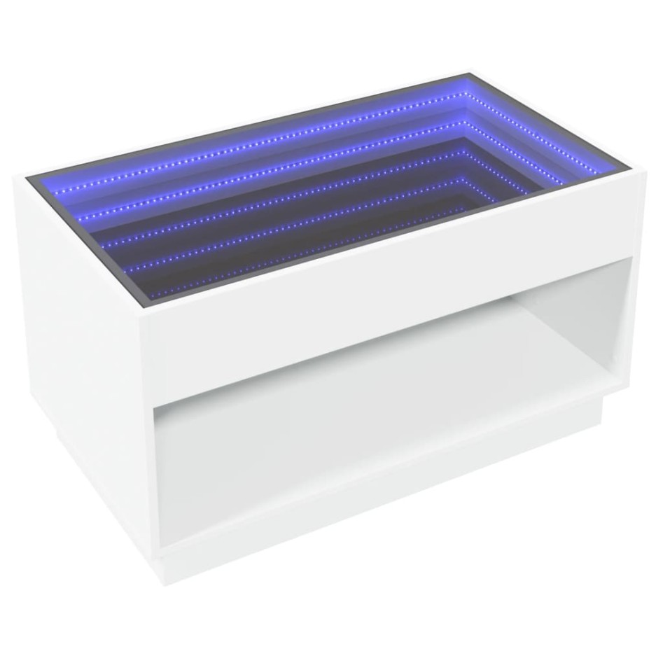 Mesa de centro con Infinity LED blanco 90x50x50