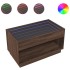 Mesa de centro con Infinity LED marrón roble 90x50x50
