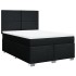 Cama box spring con colchón tela negro 140x190