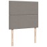 Cama box spring con colchón tela gris taupe 120x200