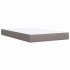 Cama box spring con colchón tela gris taupe 120x200