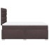 Cama box spring con colchón tela marrón oscuro 120x200