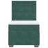 Cama box spring con colchón terciopelo verde oscuro 80x200