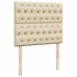 Cama box spring con colchón tela color crema 120x200