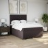 Cama box spring con colchón tela marrón oscuro 140x190