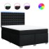 Cama box spring con colchón tela negro 140x190