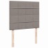 Cama box spring con colchón tela gris taupe 120x200